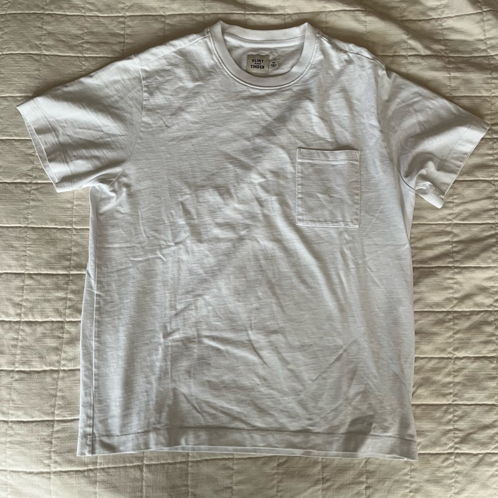 Heavyweight Flint and Tinder Short Sleeve Tee - White